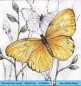 Preview: Gelber Schmetterling - 1 Cocktail Serviette